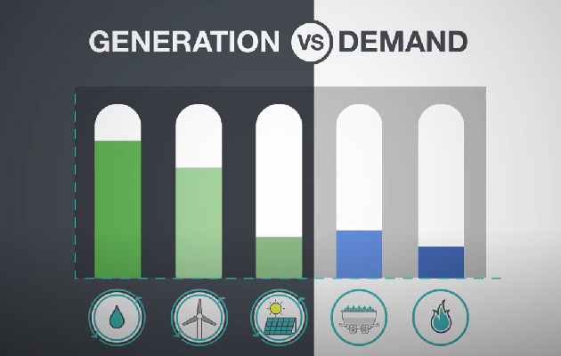 A chart showing our resource mix